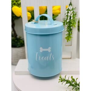 Dog Treats Canister in Teal